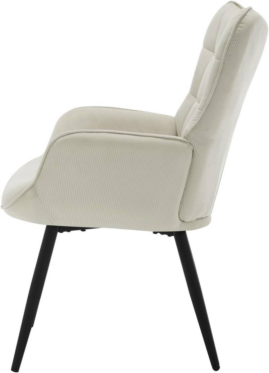 SureDeal® - Wing - Fauteuil - Moderne fauteuil - Metalen poten - Gestoffeerde fauteuil - Koordhoes - 63x68x87 cm