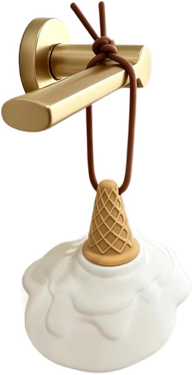 Deurstopper - Deurhouder Vloer - Deuren Open Houden - Smeltende IJs Vorm - 16 x 14.5 x 14.5 cm - Wit