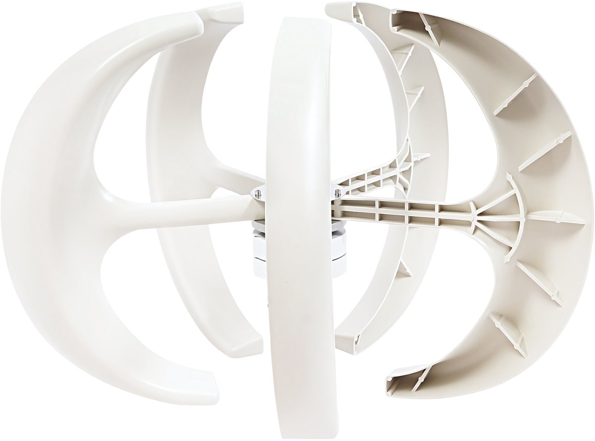 600W 12V Windturbine Generator - 5 Bladen - Automatische Snelheidsregeling - Lantaarnvorm