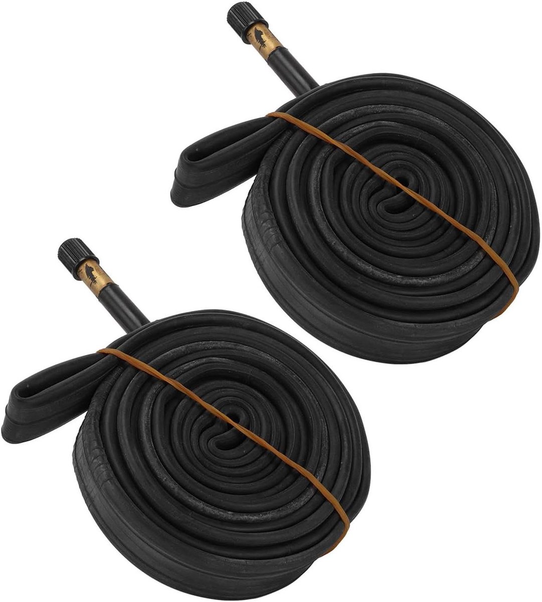 Fietsbinnenband Rubber - Reserve binnenband - Fietsreparatie Onderhoud - Inclusief bandenlichters - 700x23C 48mm ventiel - Zwart