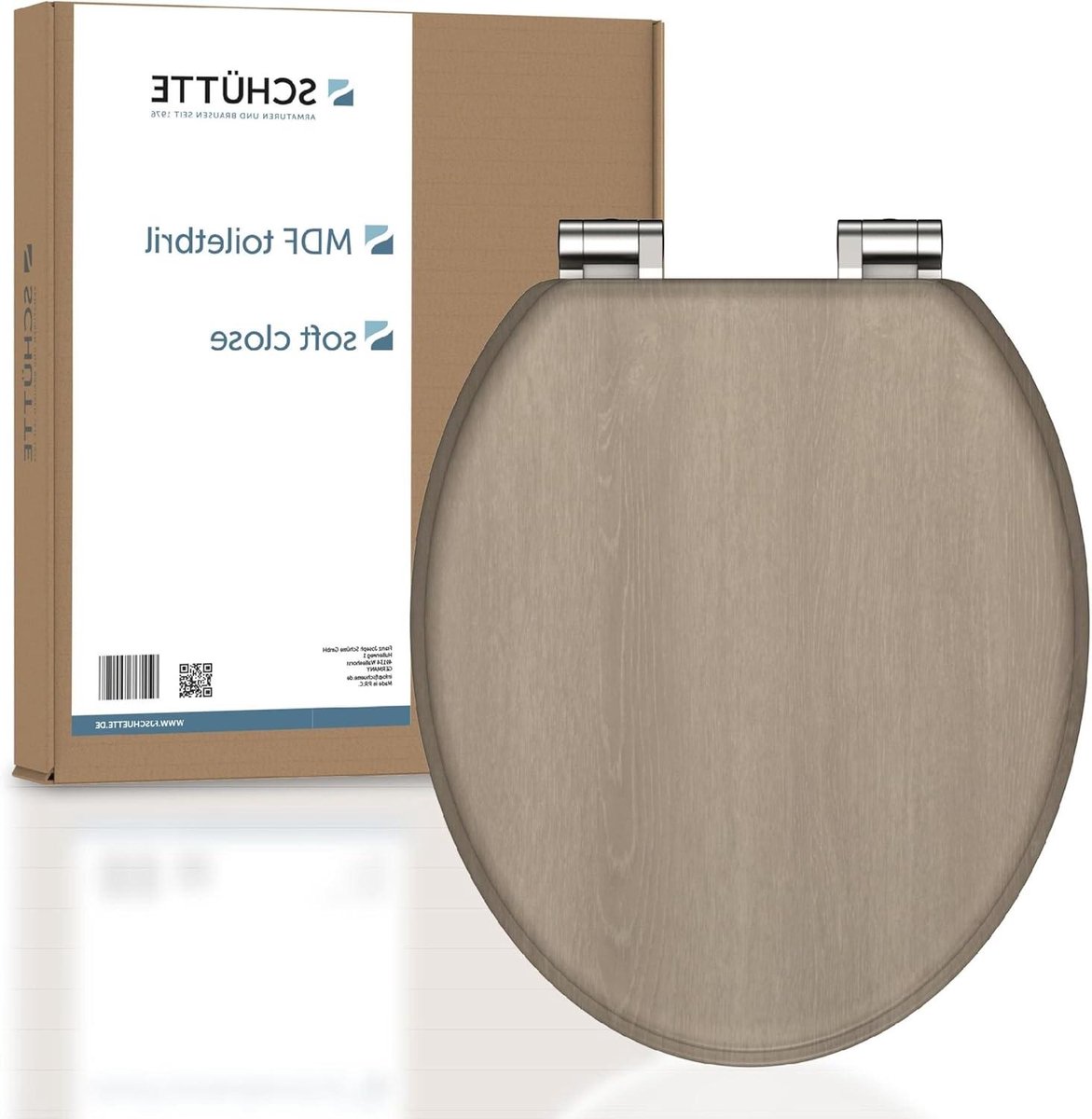 Toiletbril deksel - Houten toiletzitting - Badkamer vernieuwen - Softclose mechanisme - 175 kg belasting - Houtmotief