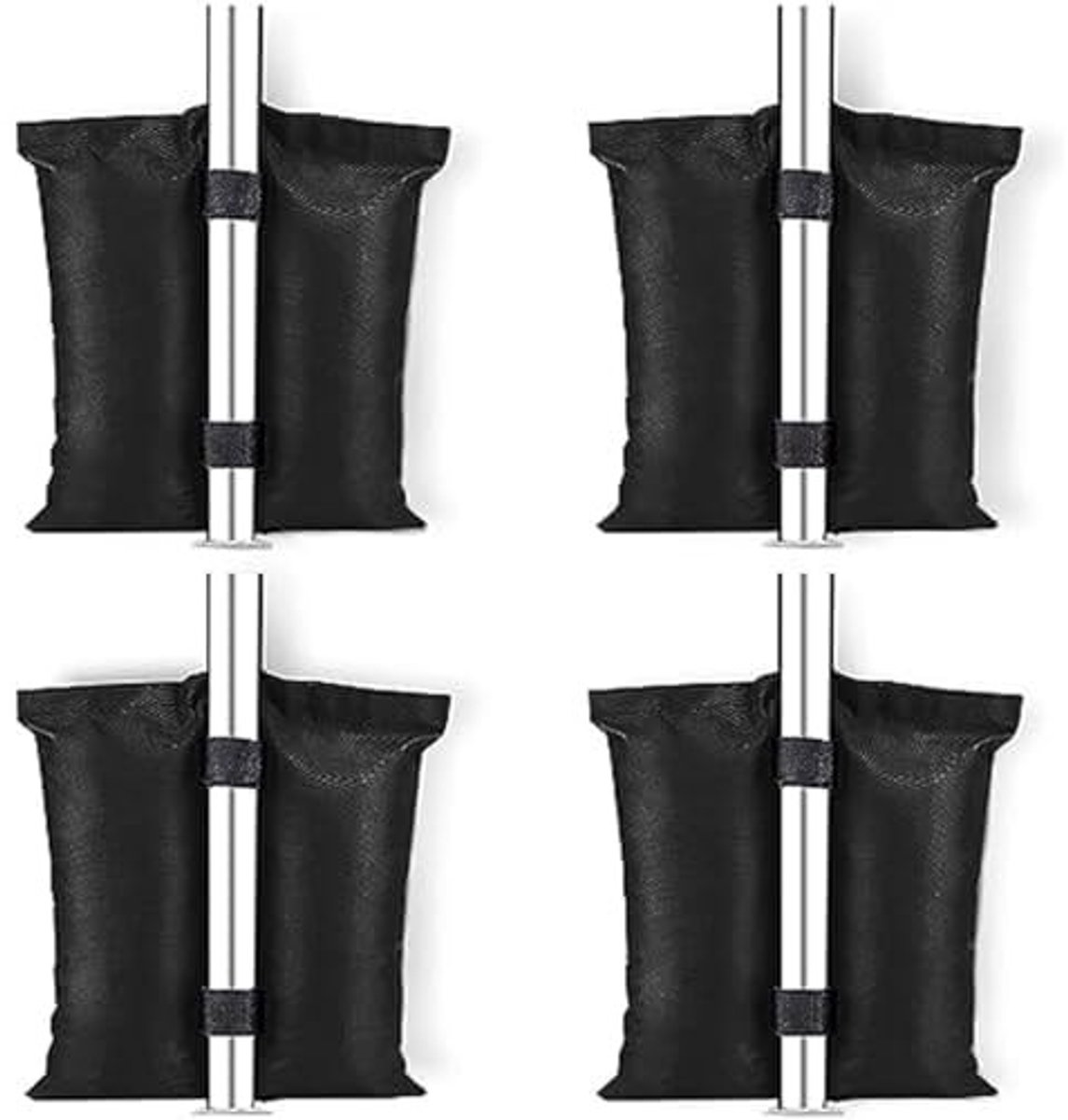 Dailygoods - Set van 4 paviljoen, zandzakken om te verzwaren, industriële kwaliteit, hoogwaardige 800D dikke zandzak, verzwaring, waterdichte beengewichten voor pop-up tenten, luifel, outdoor, dubbele buis