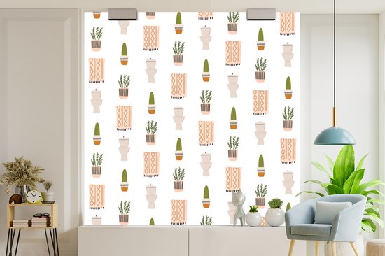 Papier peint - Papiers Papier peint photo Salle de bain - Plantes - Motif - Largeur 280 cm x Hauteur 280 cm