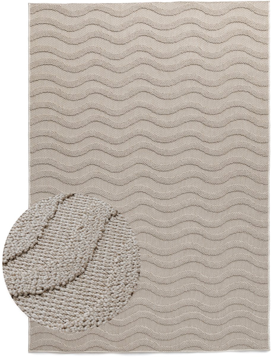 Buitenkleed - Dunor Ripple beige 160x230 cm