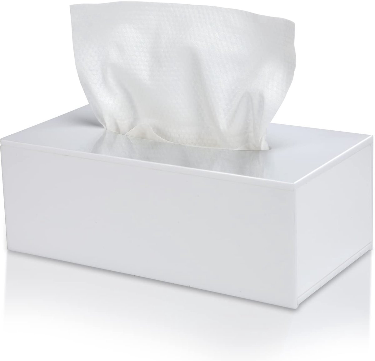 SnelShoppen - Handmade Acryl Tissues Doos Wit - 25x13x9 cm - Cosmetische Handdoek Box - Rectangular Tissue Box voor Kantoor, Badkamer, Auto, Eetkamer