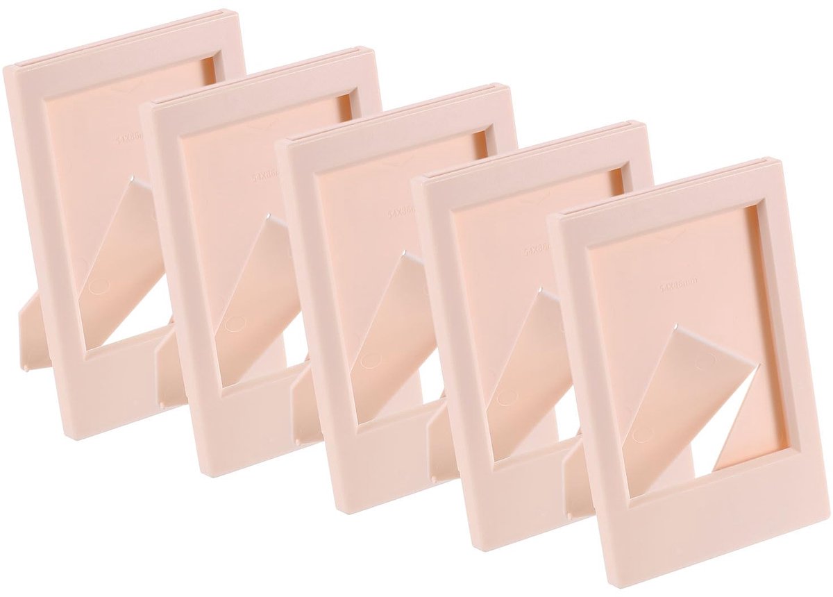 Fotolijsten 6,1 x 9,1 cm rechthoekige kleine fotolijst houder voor de presentatie van foto's, schilderijen, landschappen, posters en kunstwerken, roze