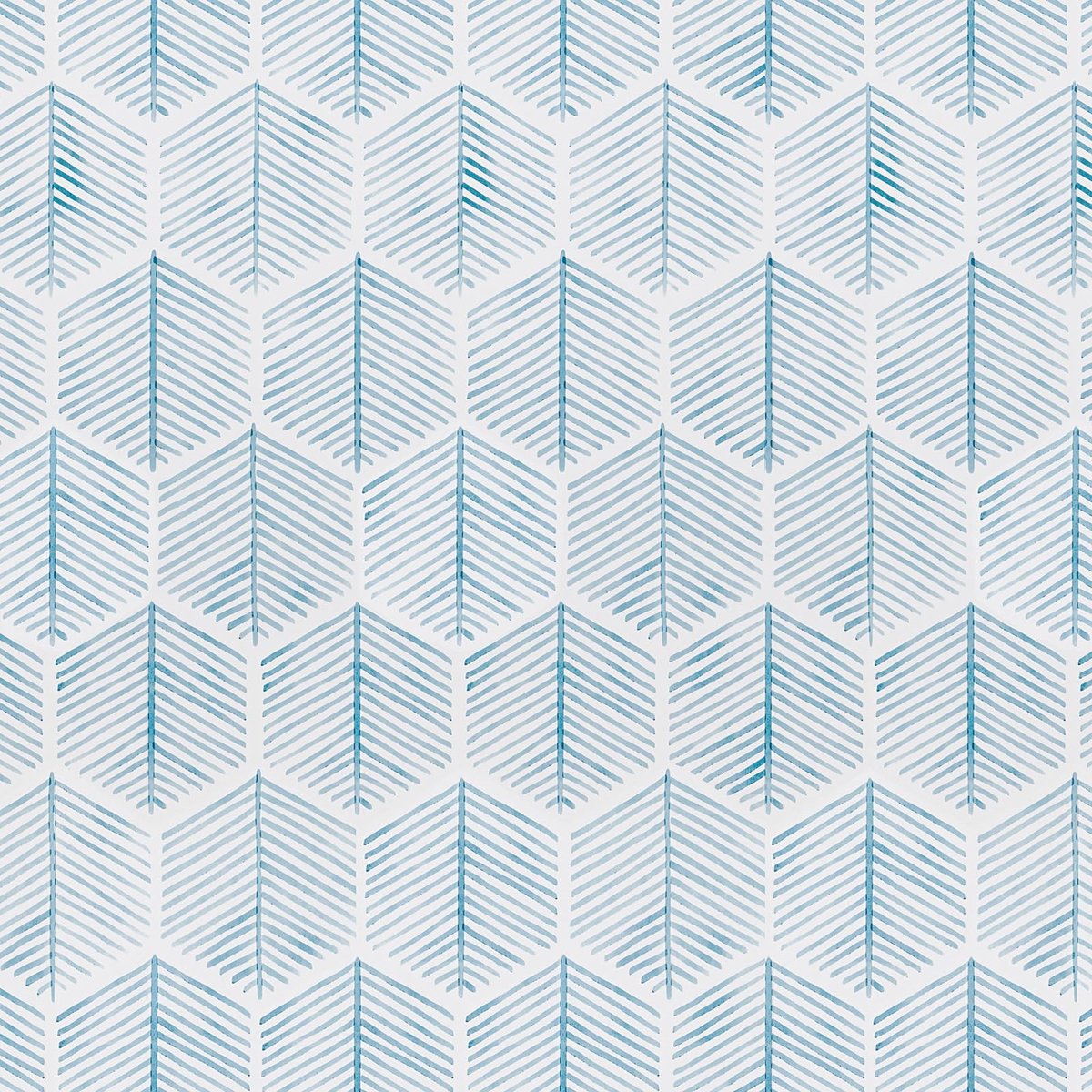Dailygoods- Muursticker Geometrisch - Zelfklevend Behang - Waterdicht - Blauwe Boompatroon - 44,5 x 500 cm - Mat Oppervlak