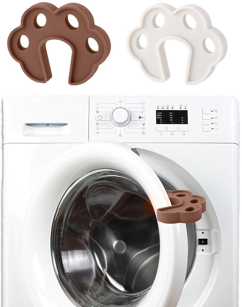 Dailygoods- Deuropener - 2x Siliconen Deurstopper - Voorlader Wasmachine - Droger/Vaatwasser - Goede Ventilatie - 10x7,8 cm