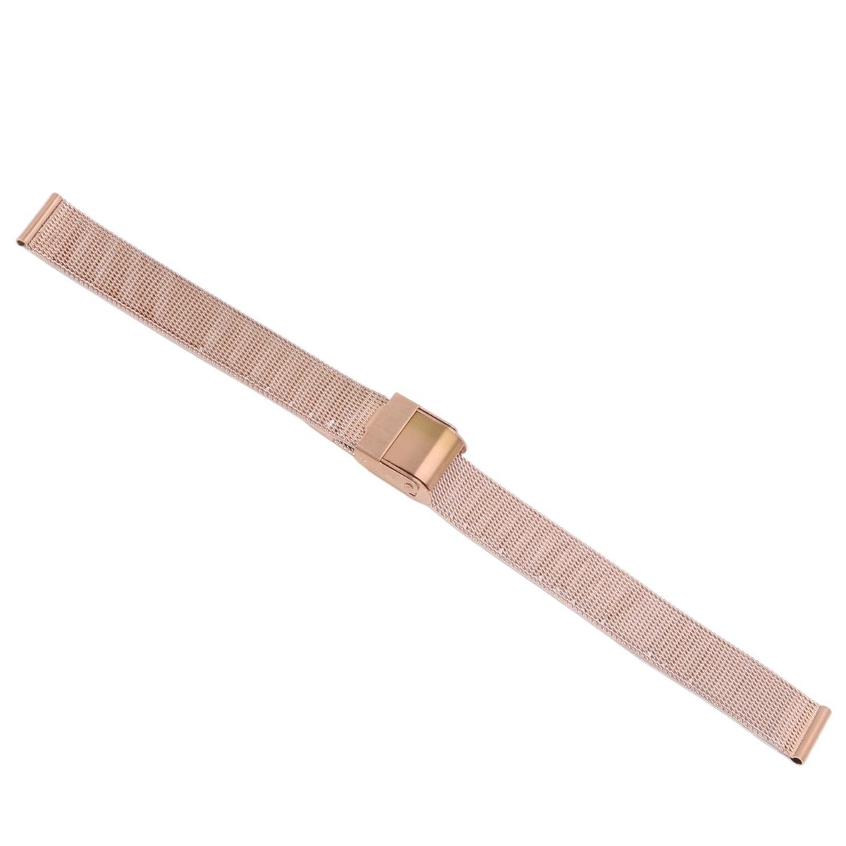 Dailygoods- Horlogeband Roestvrij Staal - Mesh Horlogeband - Vervangingsaccessoire - Verstelbaar Ontwerp - Geschikt voor Heren/Dames - Roségouden Kleur - Horloge