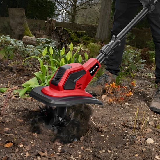 ONEVAN Accu Tuinfrezen - Elektrische Grondfrees - 900 tpm - Elektrische Motorhak - met 2 Accu's - 24 cm werkbreedte - 17 cm werkdiepte van ONEVAN — afbeelding 4