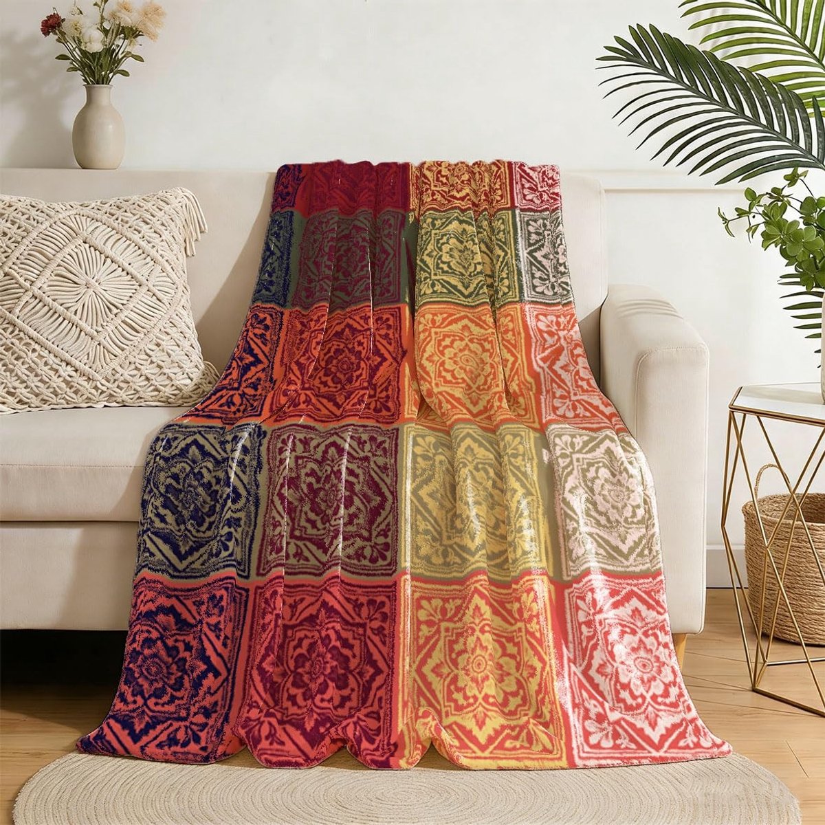 Dailygoods- Deken Zachte Flanel Stof - Super Warm - Voor Bed/Sofa - 150 x 130 cm - Duurzaam - Machinewasbaar - Geschikt voor Volwassenen - Dekbed