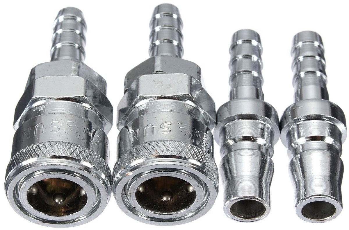 Dailygoods- Nozzle 8mm - Gas Aansluiting - Aansluitingsset - Koppeling - Schakelklep - Geschikt voor Caravan/BBQ - Gasaansluiting