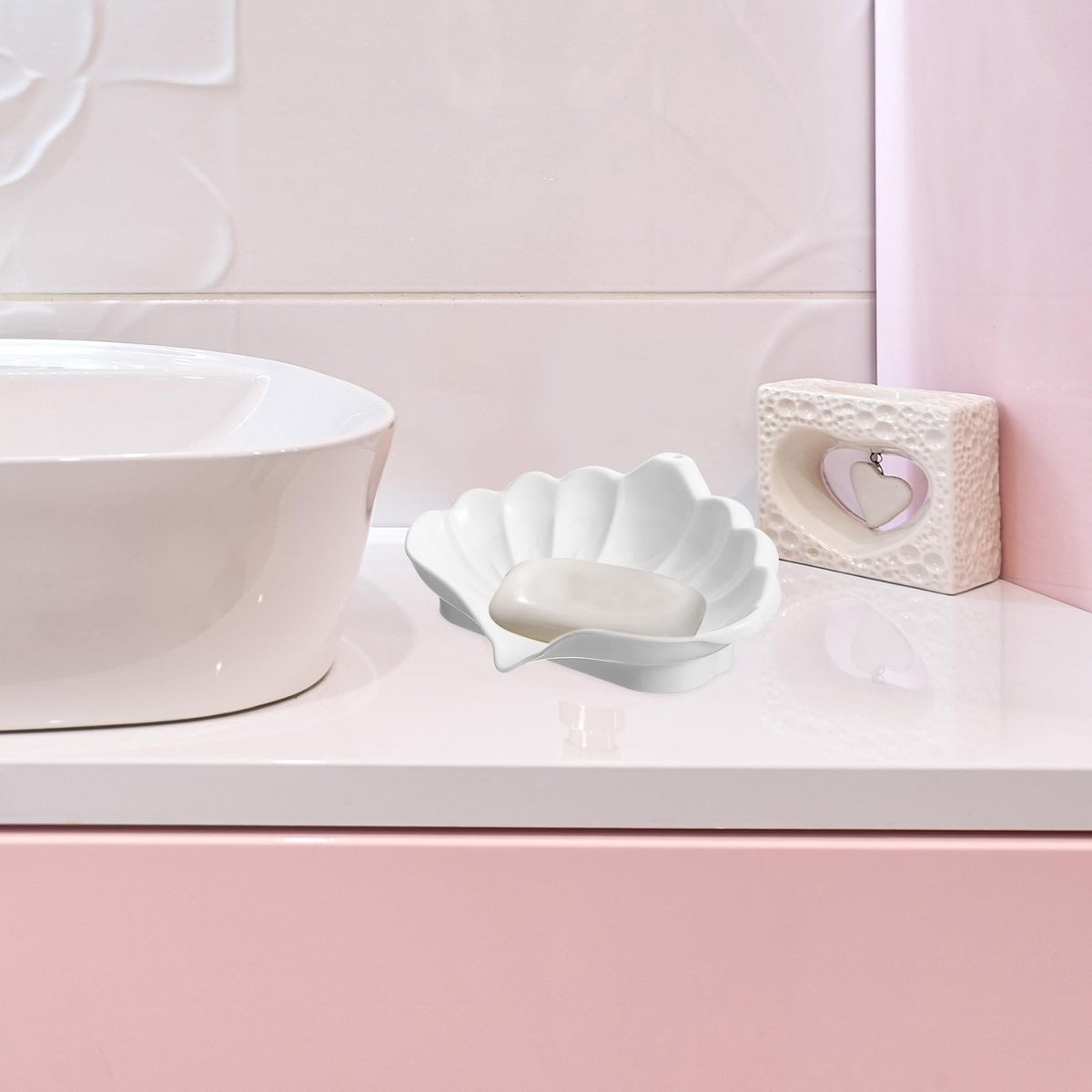 Dailygoods- Zeepbakje Schelpvormig - Zeephouder - Antislip Onderkant - Multifunctioneel - Robuuste Constructie - Fijn Afgewerkt