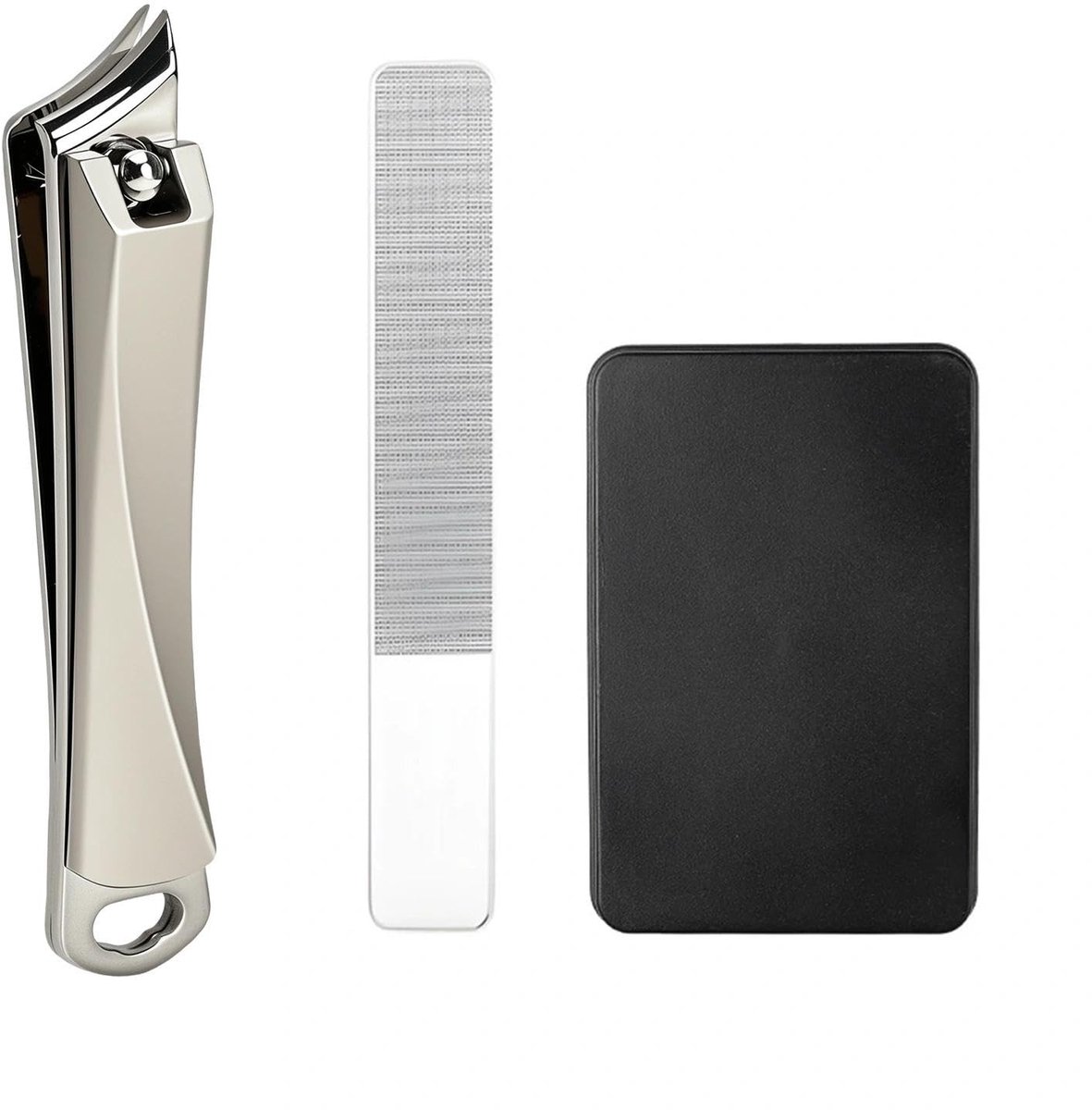 Dailygoods - Nagelknipper Ingegroeid 45 Graden Roestvrij Staal Vijl, 2 Stuks