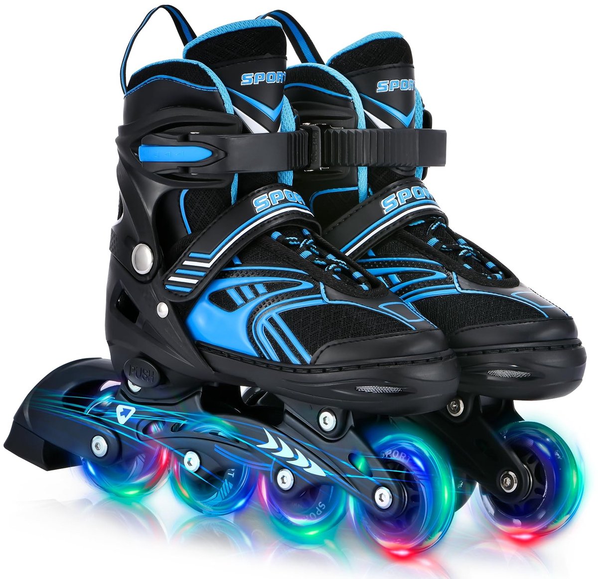 Dailygoods - Inlineskates - Verstelbaar Met LED-Wielen Voor Kinderen En Volwassenen