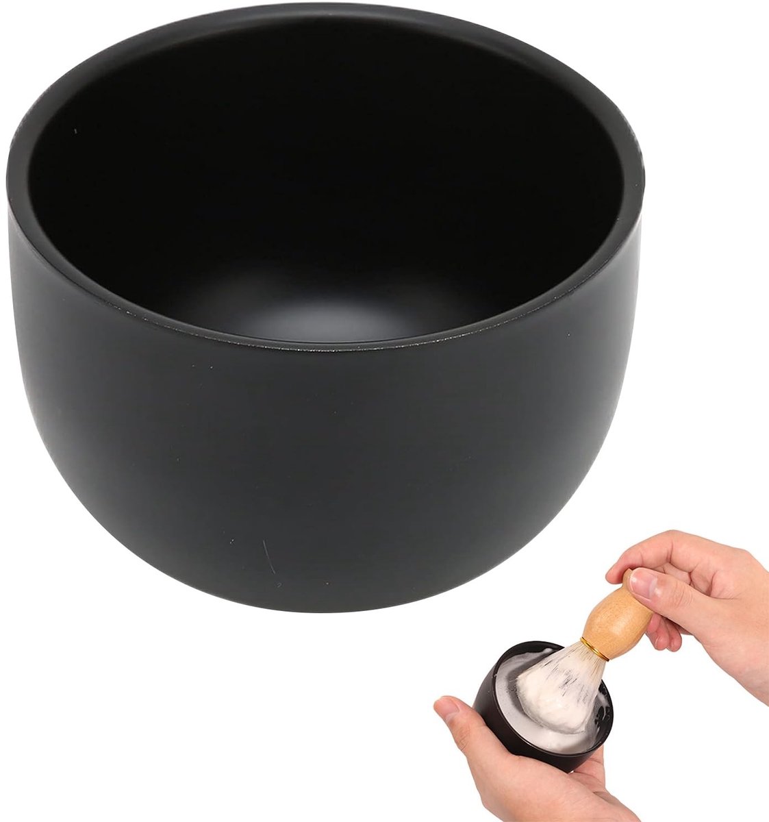 Dailygoods- Scheerschaal Roestvrij Staal - Scheerkom - Scheerzeepbakje - Antislipbodem - Lichtgewicht - Ideaal voor nat scheren