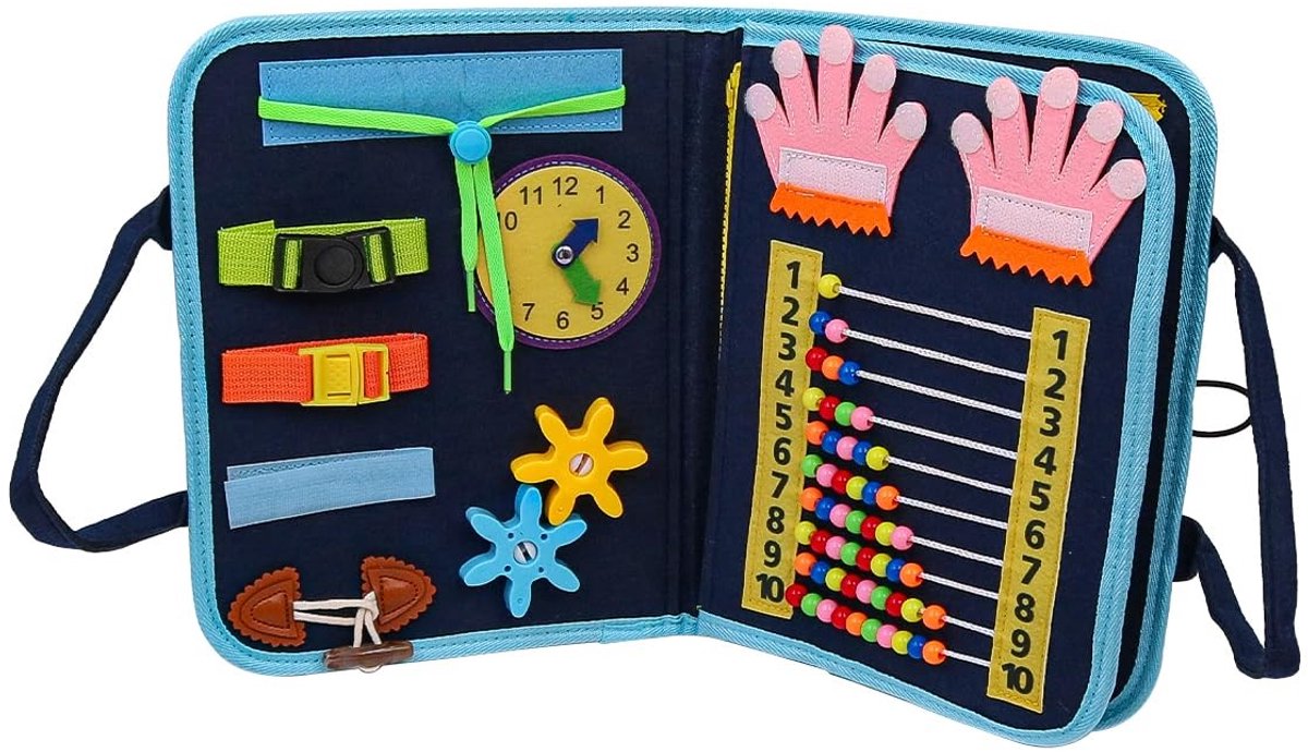 Dailygoods- Fidget-deken sensorisch - Alzheimer - Dementie - Autisme - Angst - Katoen 50 x 30,5 cm - Sensorische Deken