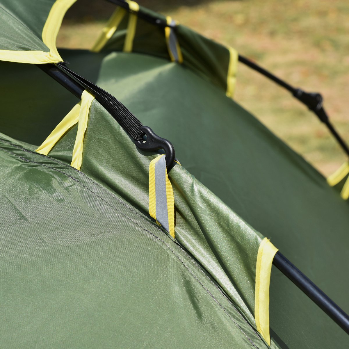 Kampeertent - Pop Up Camping Tent - Kampeertent voor 2 Personen - Met 1 transporttas - Waterdicht en Ventilerend Muggengaas - UV bescherming - Groen – foto 8