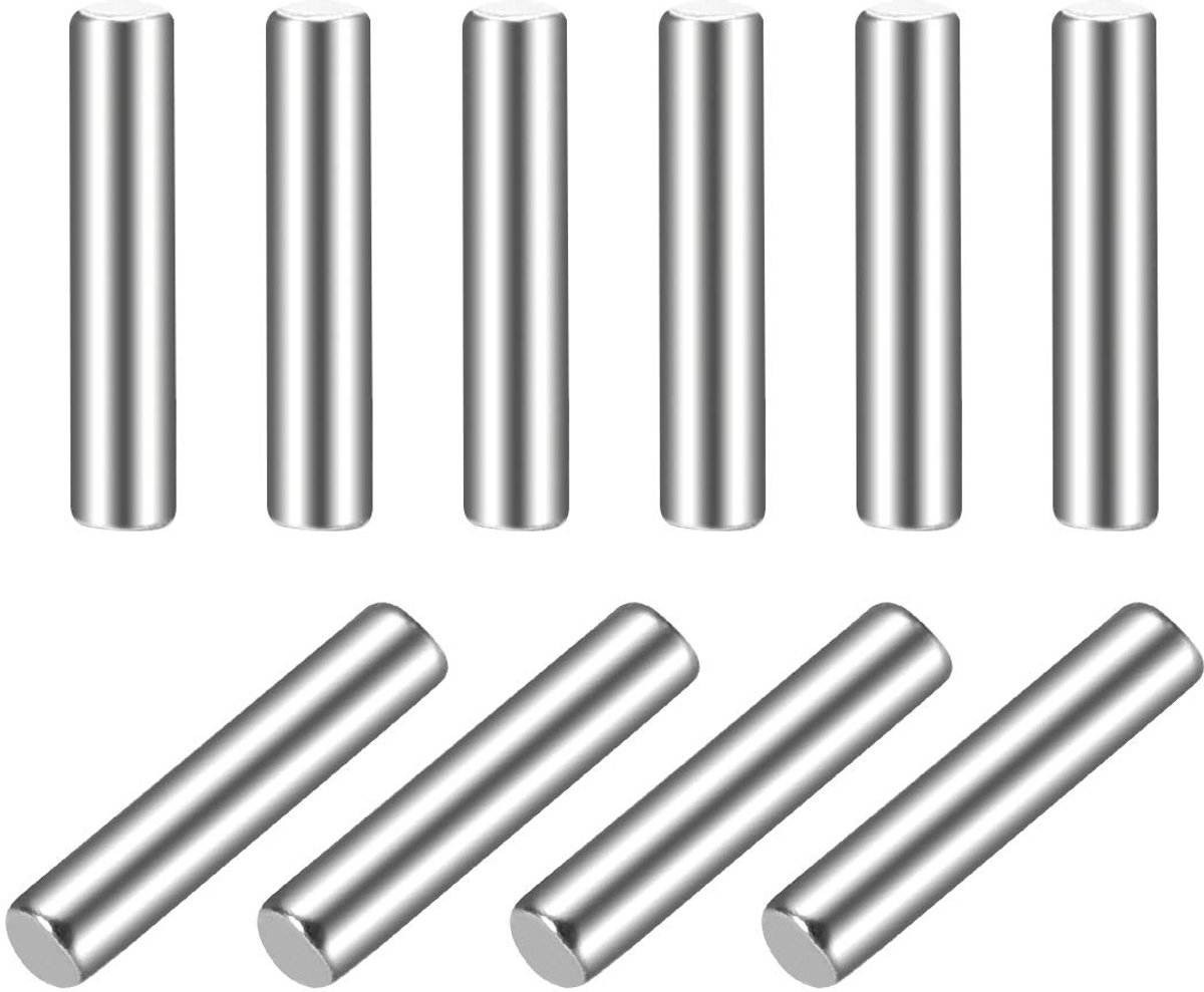 sourcing map 10 stuks plugpennen 304 roestvrij staal cilindrische plankdragers 2 mm x 10 mm