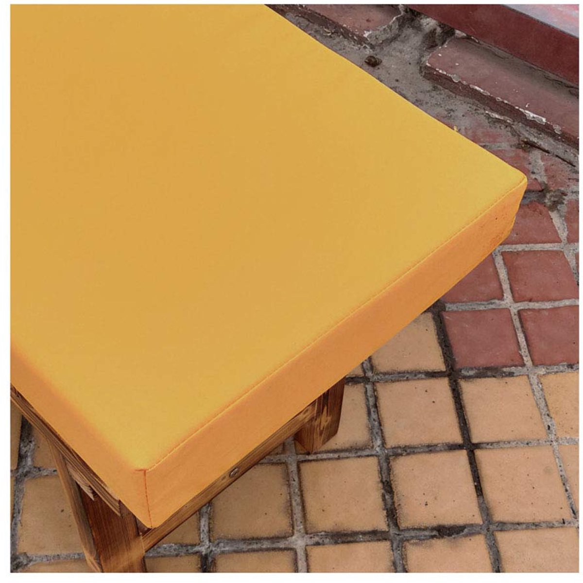 Bankkussen 2 3 4-zits bankkussen kussen antislip afneembare wasbare tuin terrasbank schommelmat voor binnen tuinmeubilair buiten kussen-geel 200 × 35 × 5 cm (79 × 14 × 2 in)