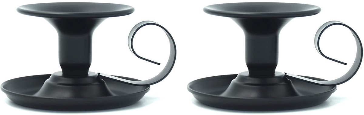 2 stks zwarte antieke metalen kandelaar, moderne ijzeren taper korte kandelaar houders, kaarslicht standaard voor decoratieve feest, eetkamer, tafel middenstukken