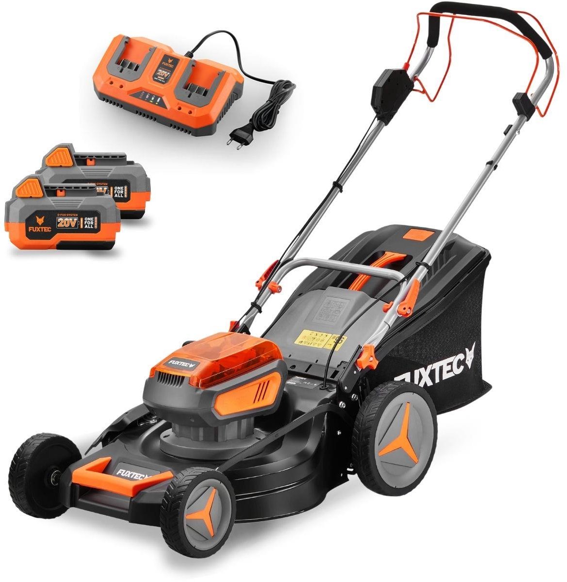 FUXTEC 40V accu-grasmaaier FX-E2RM46 - maaibreedte 46 cm - achterwielaandrijving - 6 maaihoogtes - zonder accu en oplader