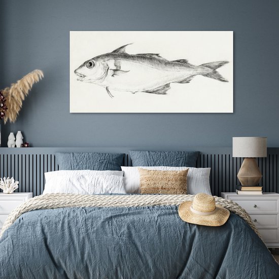 Poster 160x80 cm - Vis, naar links - schilderij van Jean Bernard - Posters - Kamer decoratie - Wanddecoratie woonkamer - Muurdecoratie slaapkamer