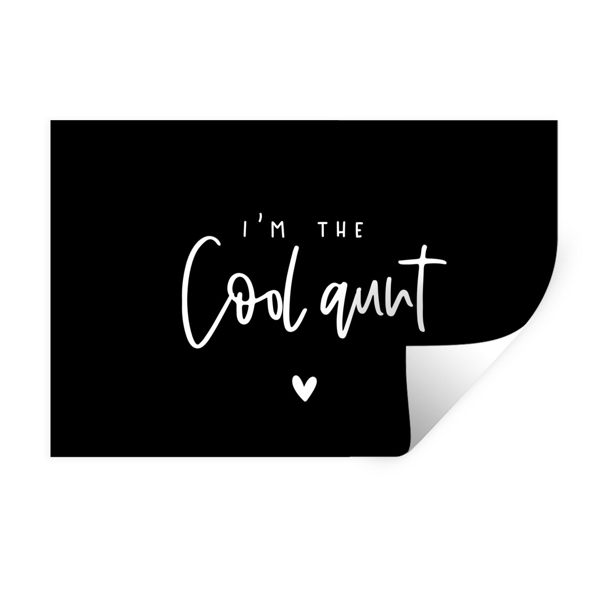 Muurstickers - Sticker Folie - Quotes - Spreuken - 'I'm the cool aunt' - 60x40 cm - Plakfo