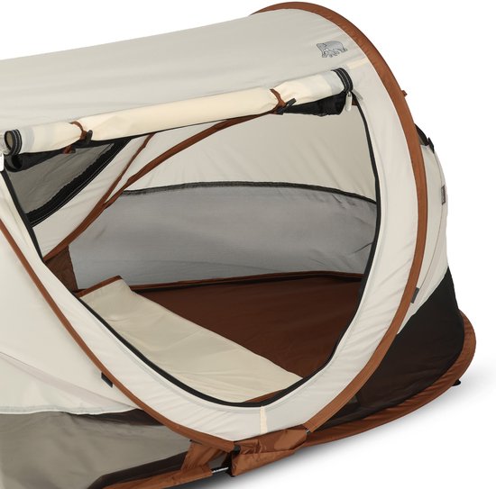 Deryan Peuter Luxe Pop-Up Campingbedje - Reisbedje met Matras - Sand van Deryan — afbeelding 3