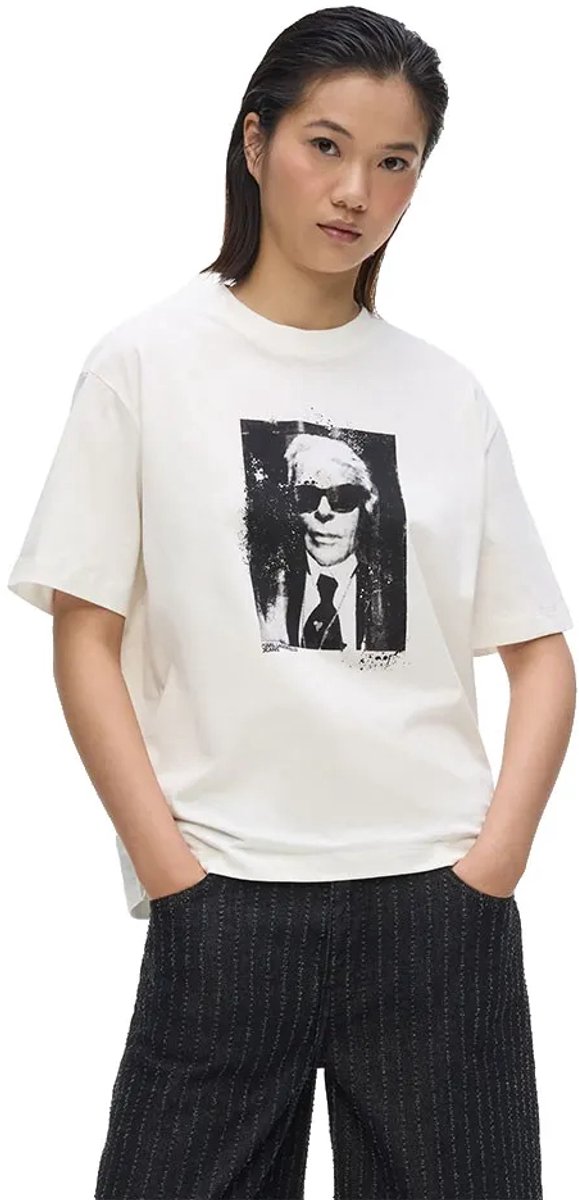 Karl Lagerfeld Jeans Kameo T-shirt Met Korte Mouwen Wit XS Vrouw