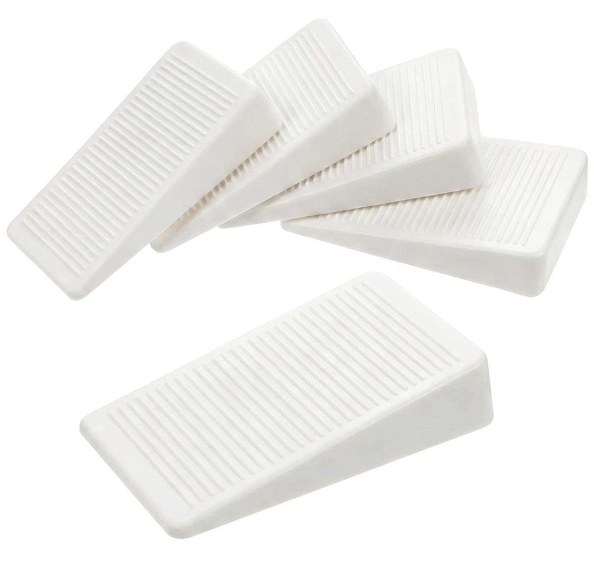 Rubber, deurwig, antislip, stapelbare deurstop, vloer, kunststof, in hoogte verstelbaar, raamstopper, wig voor harde vloeren, badkamer, balkondeur, 4 stuks