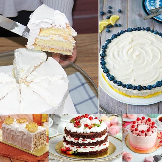 Roestvrijstalen gebogen spatel voor cake-glazuur, bakgereedschap voor cupcakes — afbeelding 5
