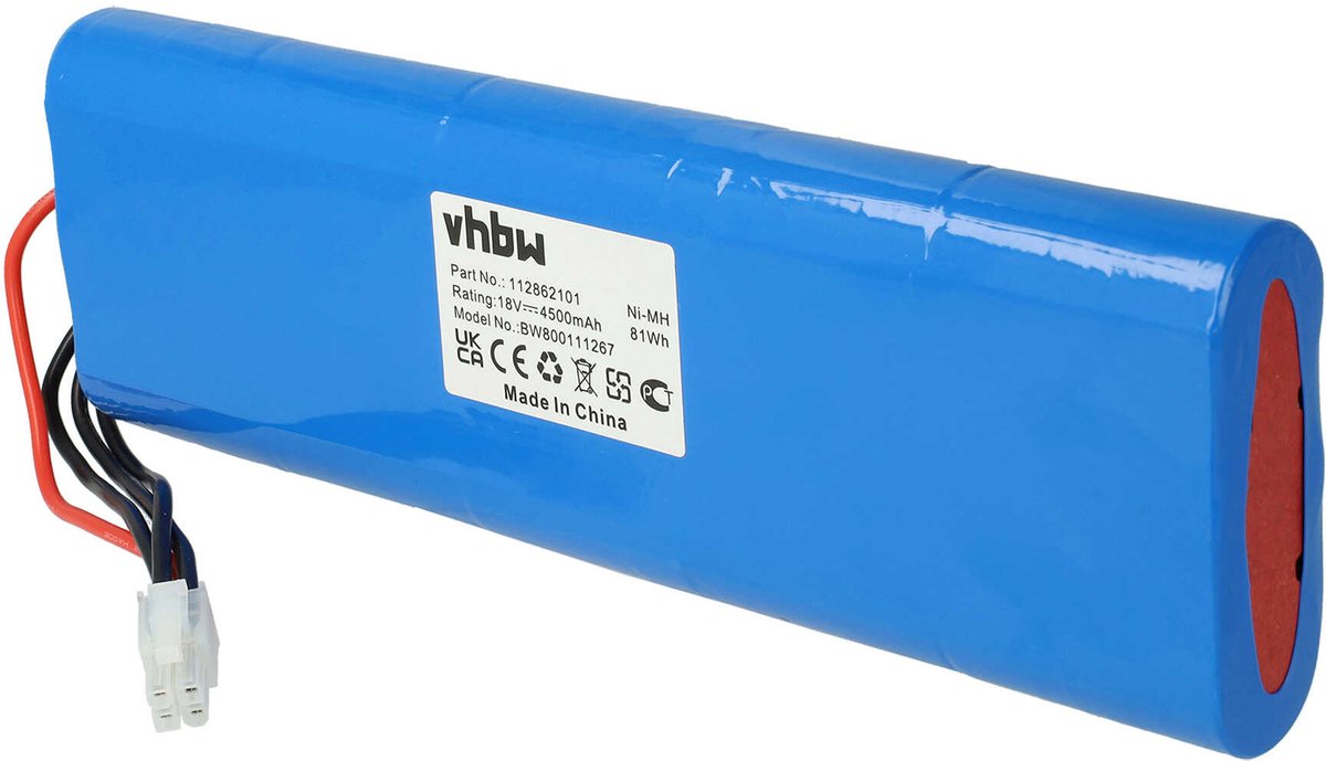 vhbw-accu compatibel met Husqvarna Automower 220AC, G2 2004-2006, 230ACX, Solar Hybrid, 210C, 260ACX, SH, 210AC grasmaaiers (4500mAh 18V NiMH)