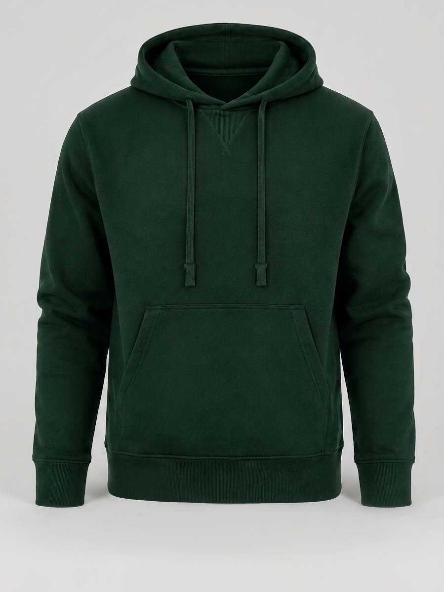 Heren Hoodie met Capuchon – Heren Trui – Donkergroen – 3XL