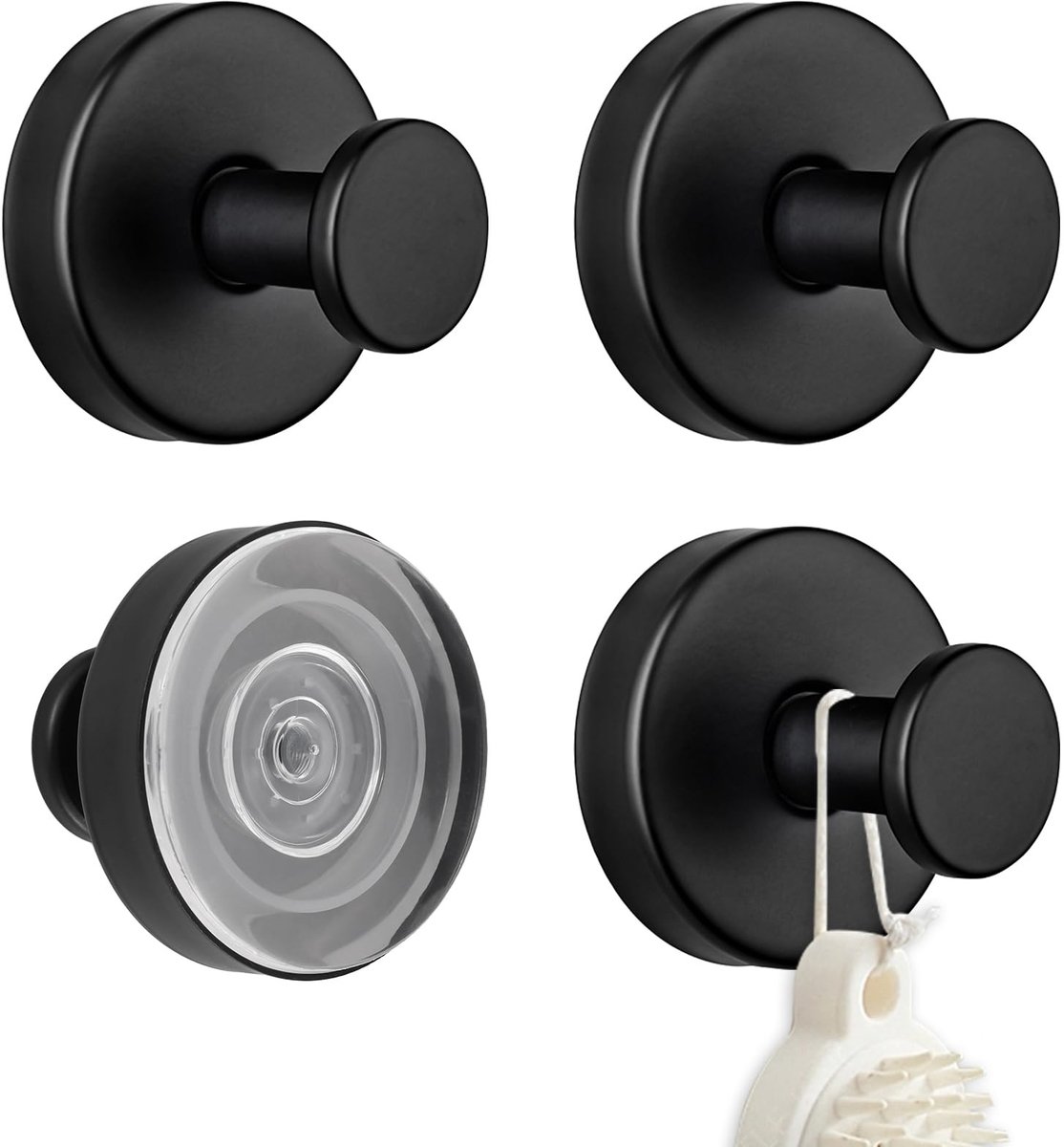 Dailygoods- Zuignap Haak - Extra Sterk - Maximaal 10 kg - Geen Boren - Voor Badkamer/Keuken - PVC met Siliconen - Minimalistisch Ontwerp - Zuignaphaken