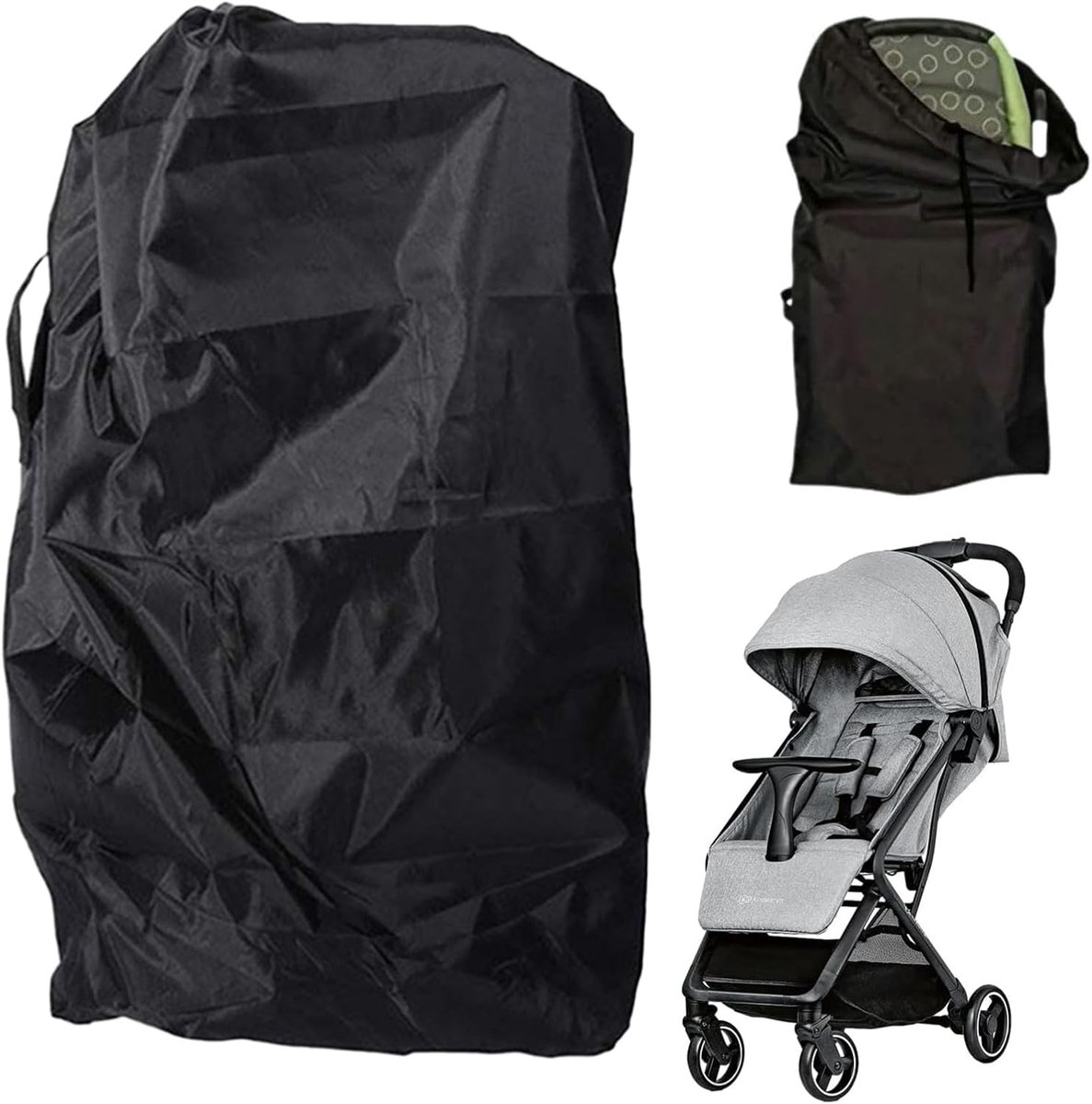 Transporttas voor kinderwagen, waterdichte transporttas voor buggy, beschermhoes en reistas, licht en draagbaar, ideaal voor reizen, vliegtuig en dagelijks gebruik