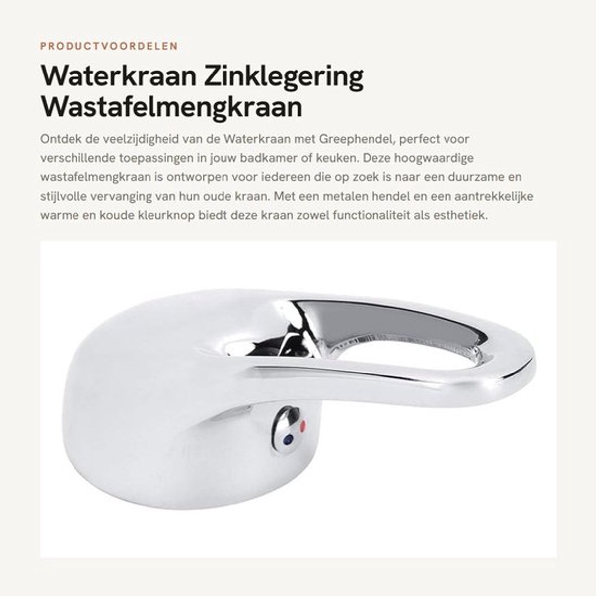 Aladdien - Waterkraan - Zinklegering Wastafelmengkraan - Duurzaam en