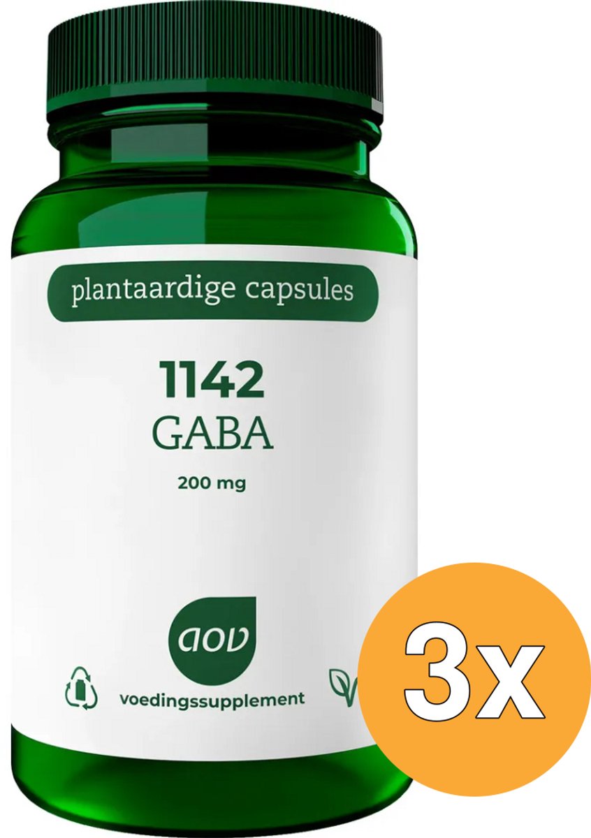 3x AOV 1142 Gaba 200mg (60 vega capsules)