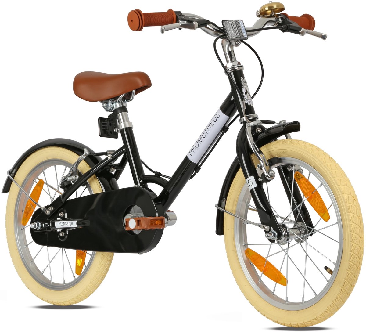 Dailygoods- Kinderfiets 16 inch - Retro model - Geschikt voor jongens/meisjes - V-rem/terugtraprem - Veiligheid/comfort - Robuust ontwerp - Fiets