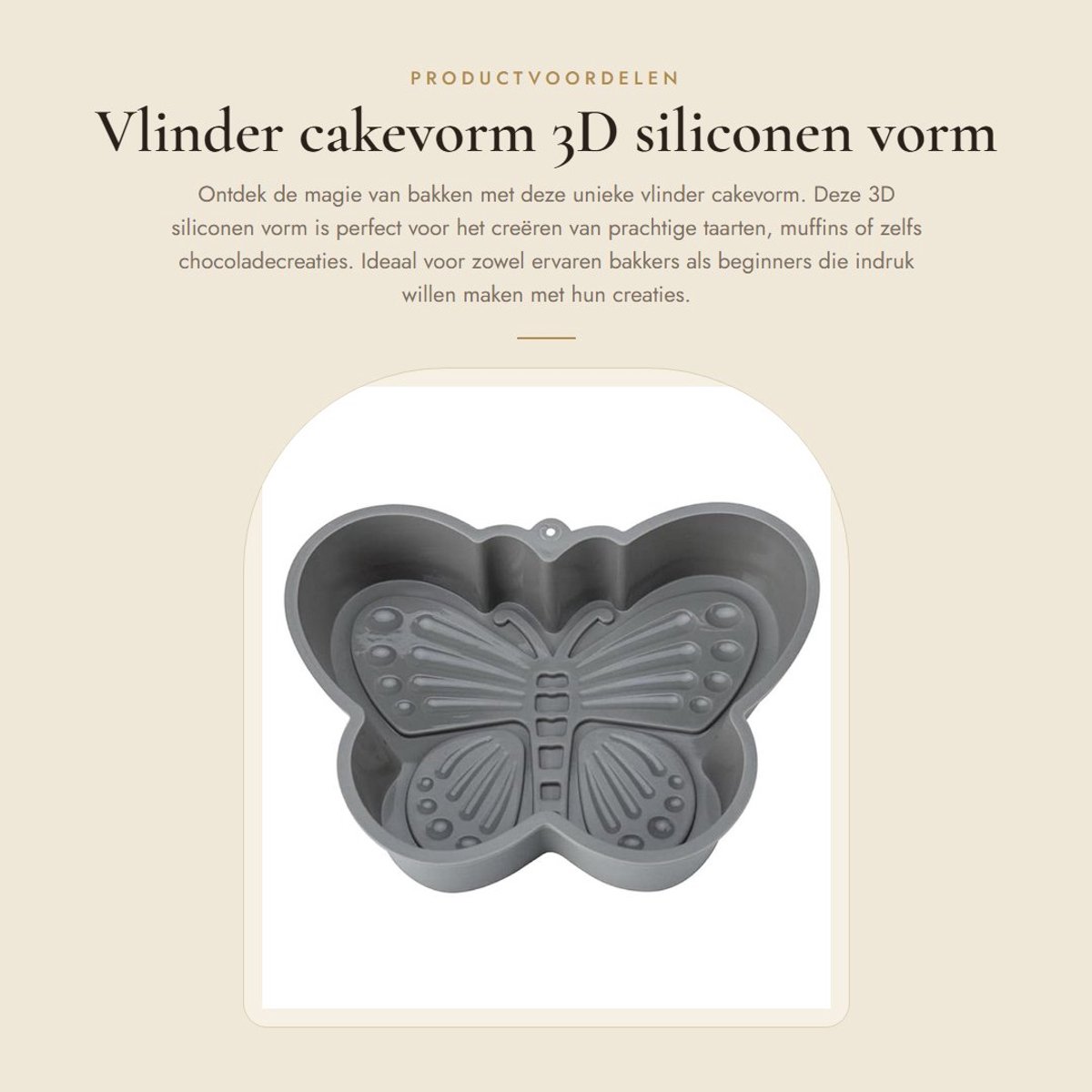 Dailygoods- Cakevorm 3D Vlinder - Siliconen Bakvorm - Muffinvorm - Broodvorm - Taartvorm - Veilig Voedselsiliconen