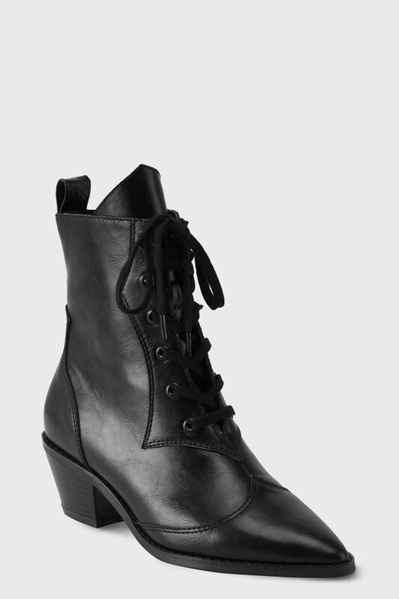 Killstar Raven Pointed-Toe Bootie Dames Laars - zwart - EU40