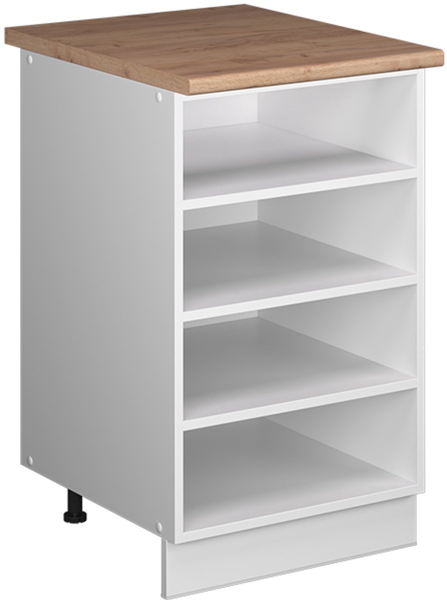 Vicco Keukenrek Fame-Line, Wit, 50 cm, WB Eik