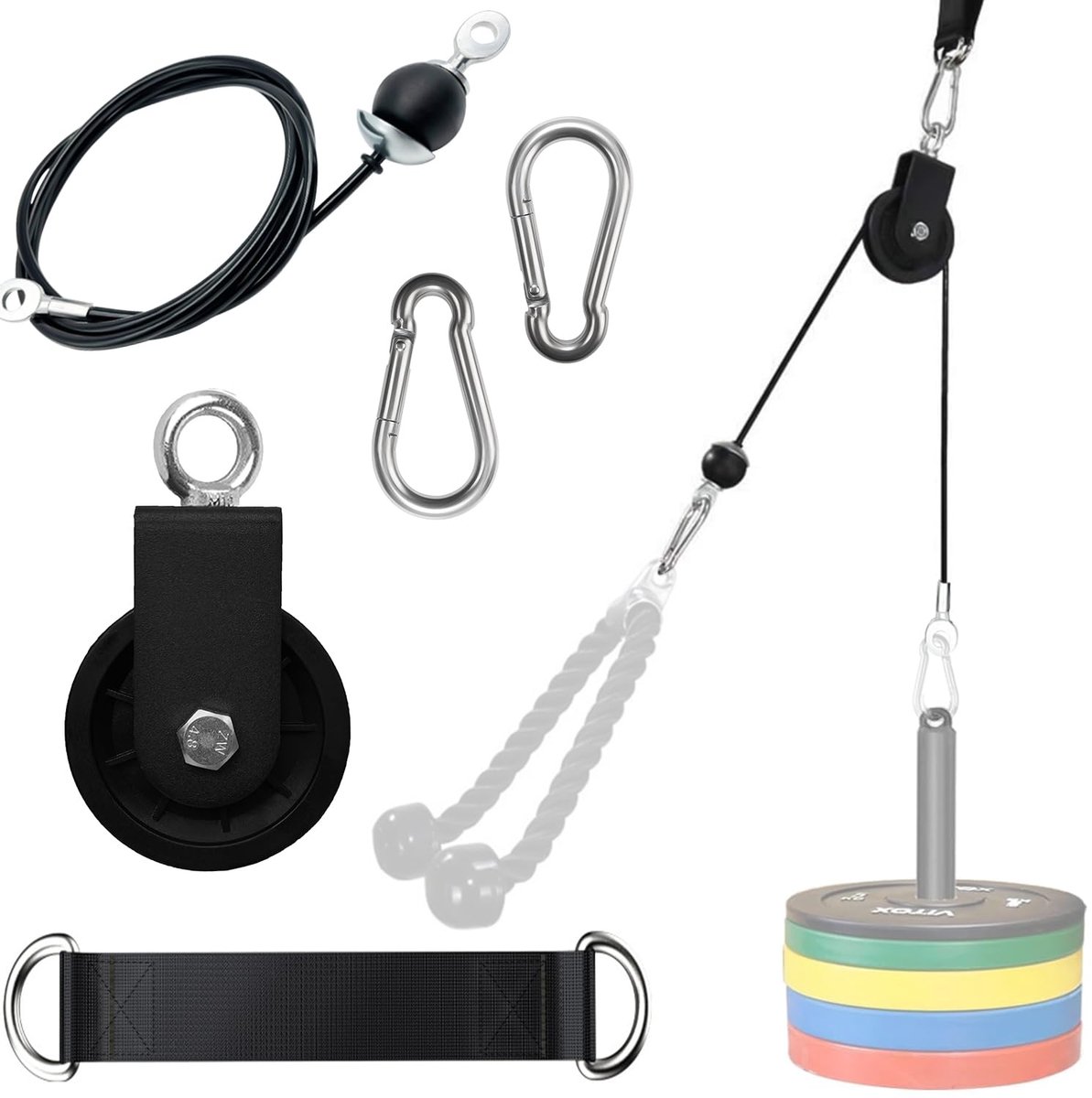 fitnesskabel, onderarmtrainer, arm, krachttraining, lattrektoren, riemschijvensysteem, onderarm, trainingsapparaat, gewicht, fitnessapparatuur, trainingsaccessoires voor thuis,