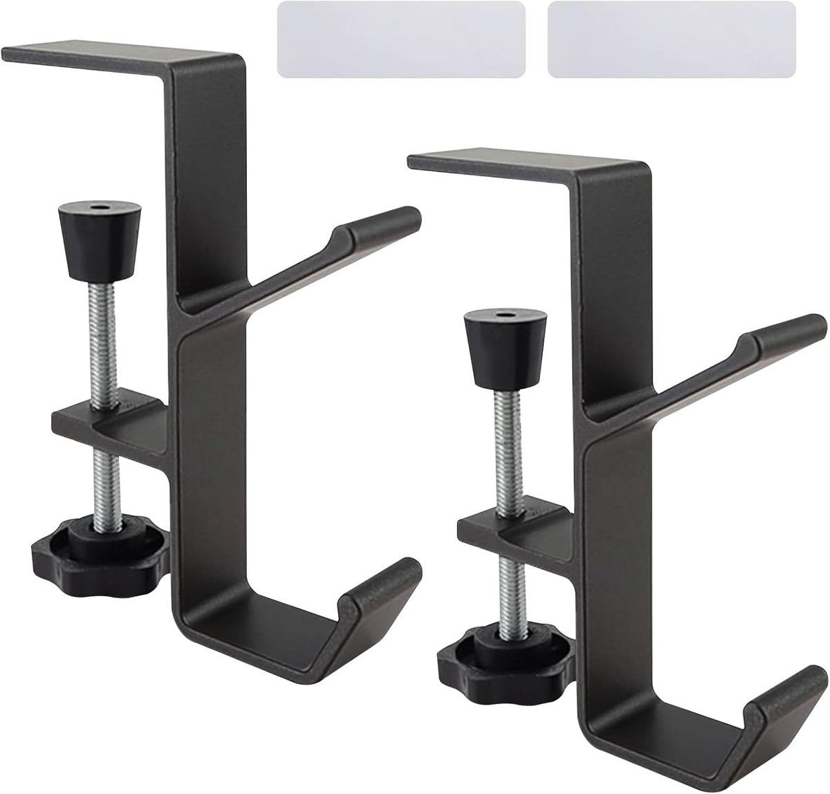 Verstelbare Tafel Tas Houders met Dubbele Haken, Aluminium Hoofdtelefoon Houder, Multifunctionele Pocket Haak voor Kantoor en Studie, Ideaal voor Organisatie en Ruimtebesparing