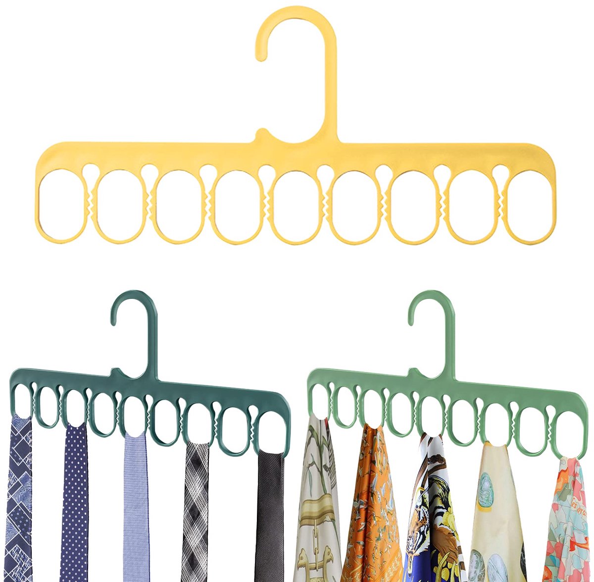 Hanger Rack Sjaal Hanger Organizer voor Garderobe Opslag Riem Ring Hanger voor Mannen 3 Stks
