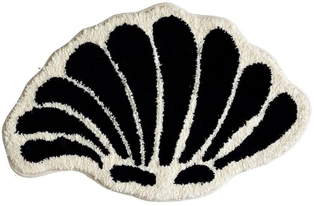 vorm badkamer tapijten zwart en wit badmat schattig vloer tapijt absorberend gebied tapijt zachte douche tapijt vloermatten (schaal 27,5 × 43,7 cm)