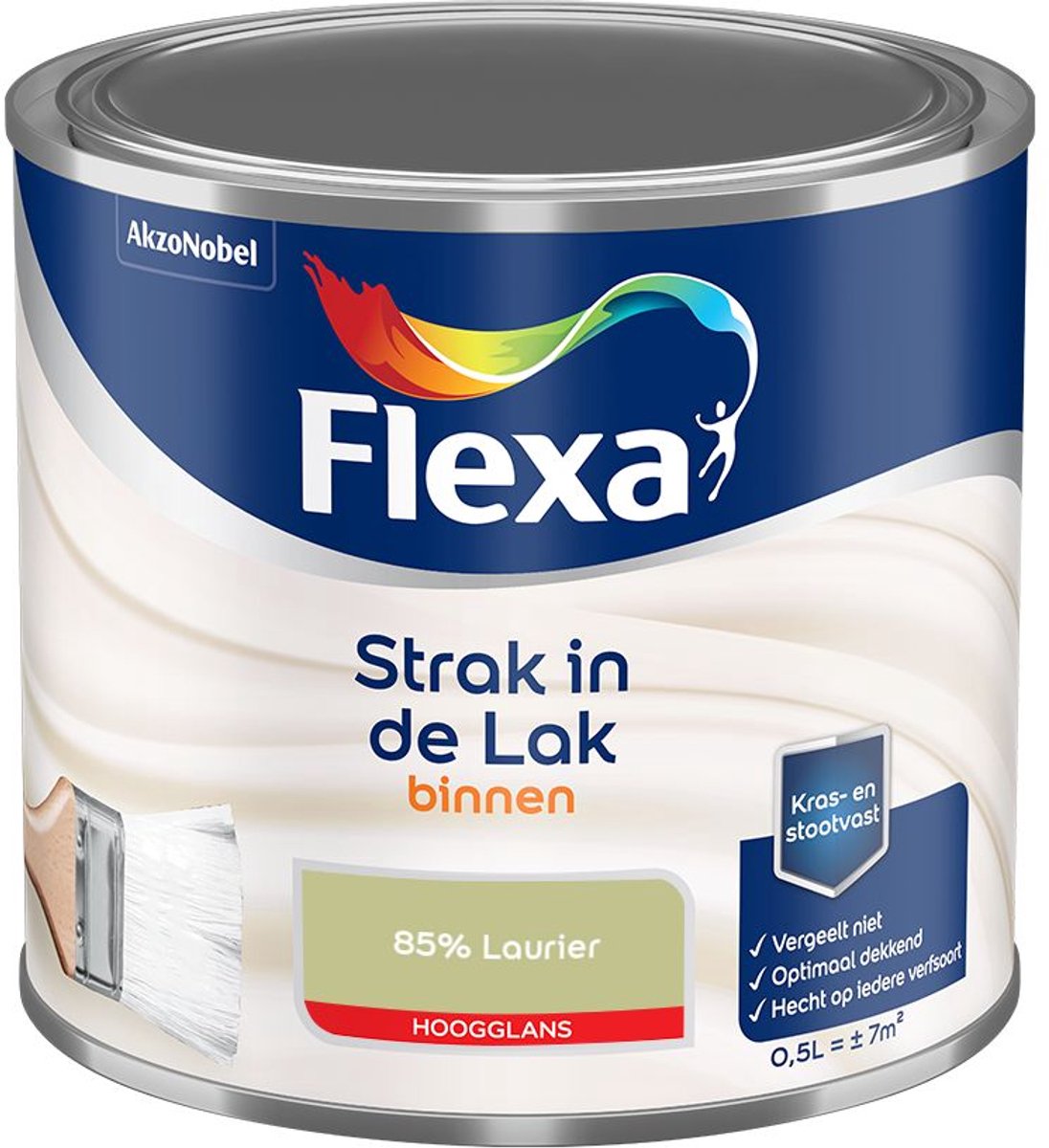 Flexa - Strak In De Lak Binnenlak Hoogglans - 85% Laurier - Mengverf - 500 Ml