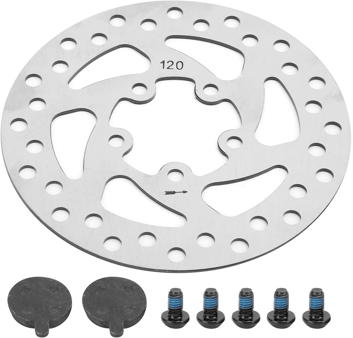 Dailygoods - Remschijf - 120 mm - Vervangende accessoires - Geschikt voor M365 PRO2 - Duurzaam - Roestvrij staal - Hoogwaardige schijfrem