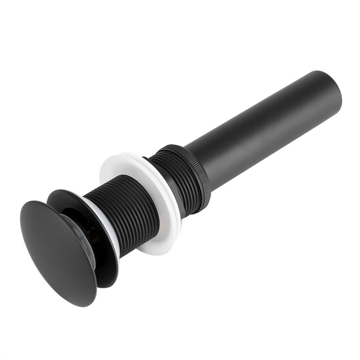 Dailygoods- Afvoerstop - Pop Up Drain Stopper - Gootsteenstop - Badstop - Afvoerplug - Zwart Roestvrij Staal