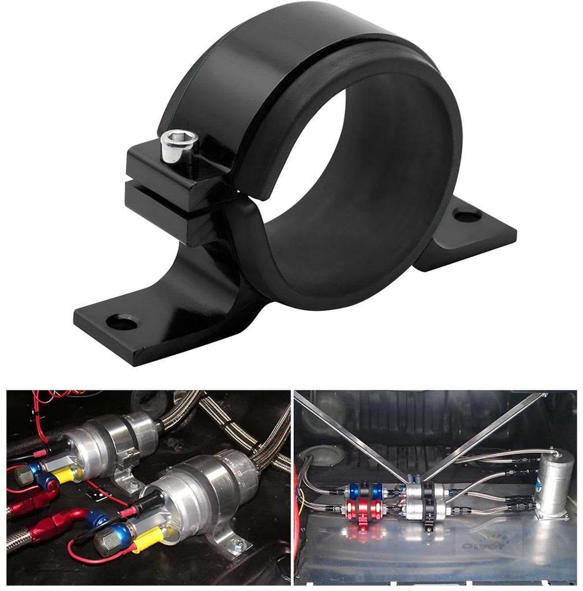 Montagebeugel, 60mm Brandstofpomp Bevestigingsbeugel, Autos Brandstoffilterpompen Klem, Enkele Filterbeugel Benzinepomp Montagehouder Voertuigen Uitlaat Accessoires